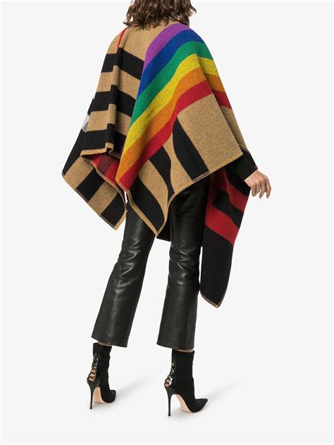 burberry poncho cape sale at nordstrom|Burberry rainbow vintage poncho.